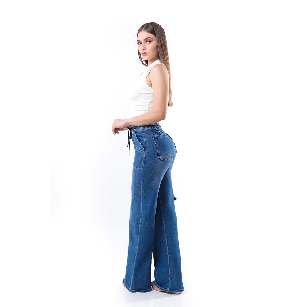 Foto 3 pulgar | Jeans Wide Leg Fit /juvenil  1791 (azul Medio)) Azul