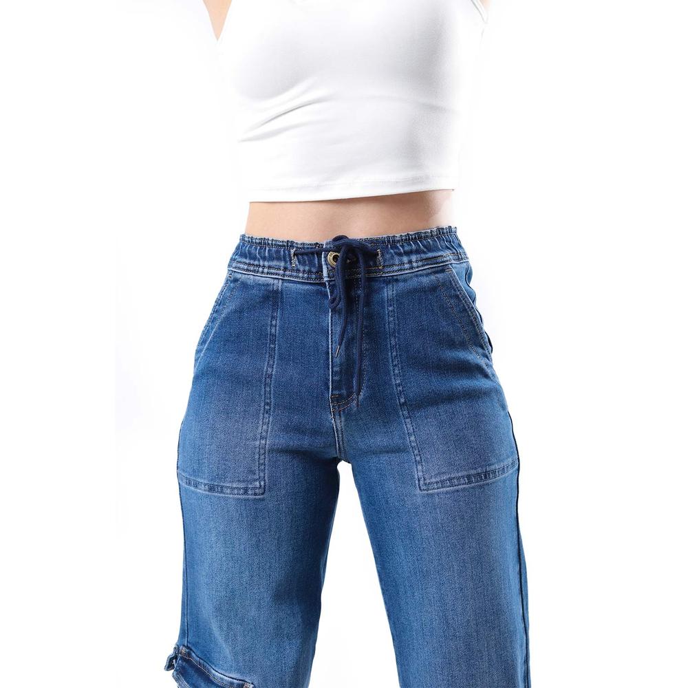 Foto 4 pulgar | Jeans Wide Leg Fit /juvenil  1791 (azul Medio)) Azul