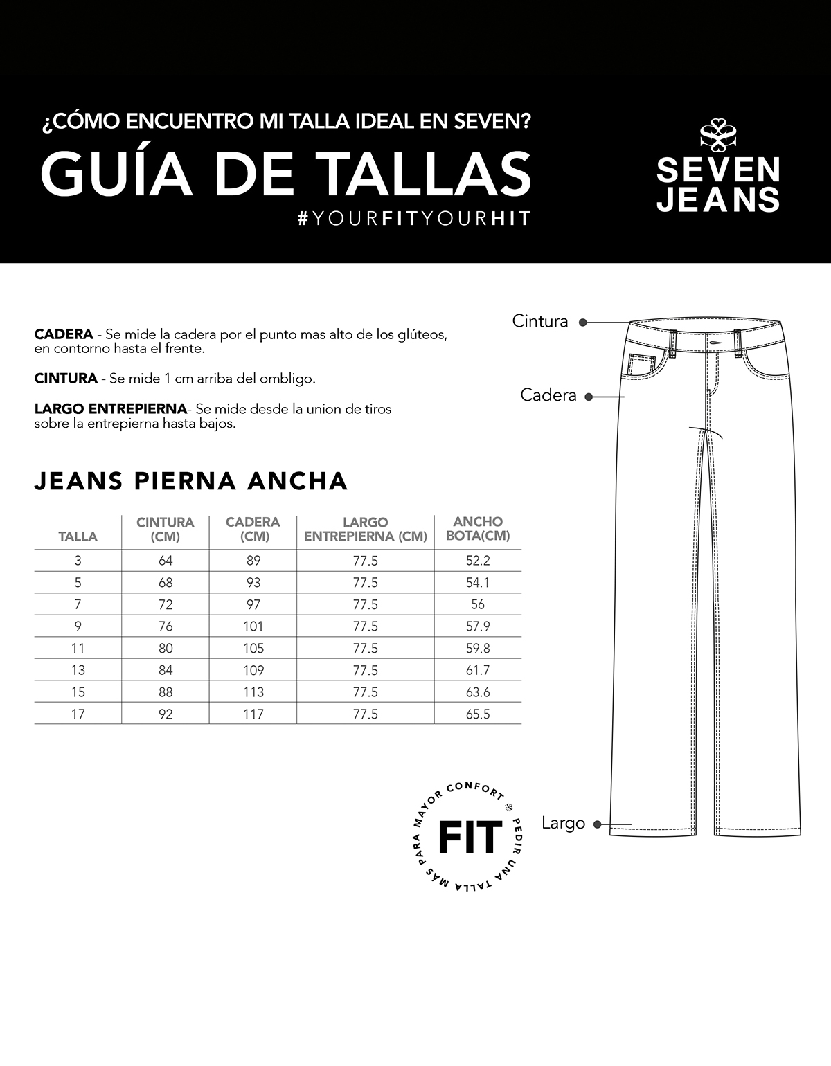 Foto 8 pulgar | Jeans Semi Campana Cintura Alta 0068plat Seven Jeans