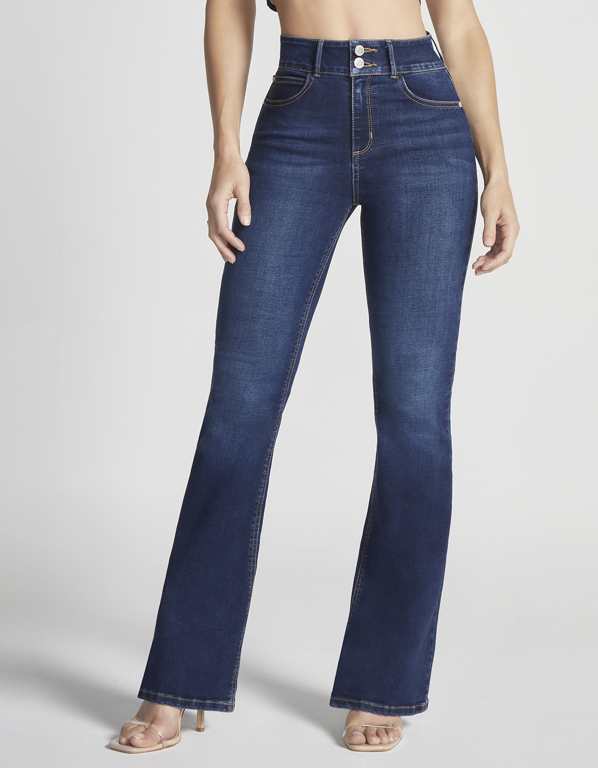 Foto 2 pulgar | Jeans Mujer Semi Campana Cintura Alta Push Up 0070stob Seven Jeans