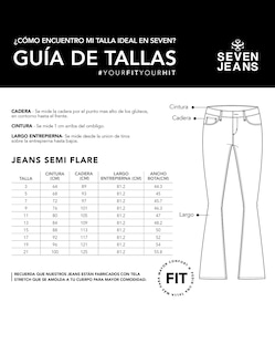 Foto 6 | Jeans Mujer Semi Campana Cintura Alta Push Up 0070stob Seven Jeans