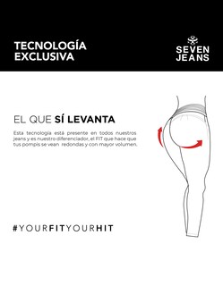 Foto 7 | Jeans Mujer Semi Campana Cintura Alta Push Up 0070stob Seven Jeans
