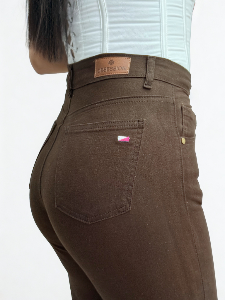 Foto 4 | Jeans Obs Dama Wide Leg Chocolate