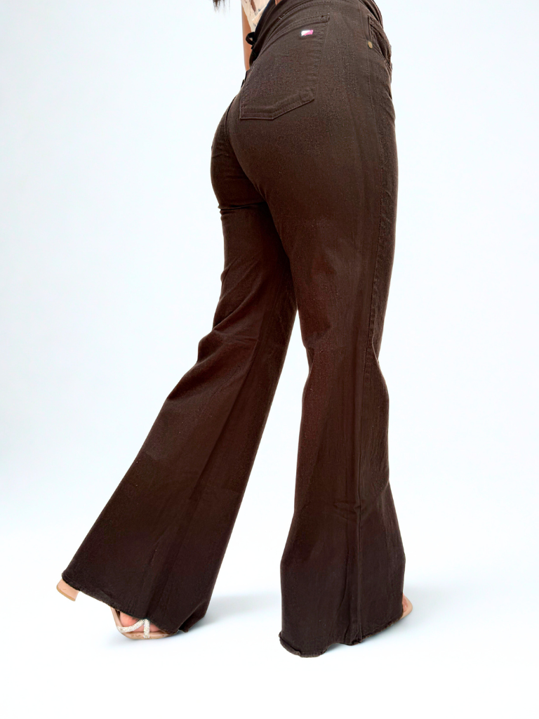 Foto 5 | Jeans Obs Dama Wide Leg Chocolate
