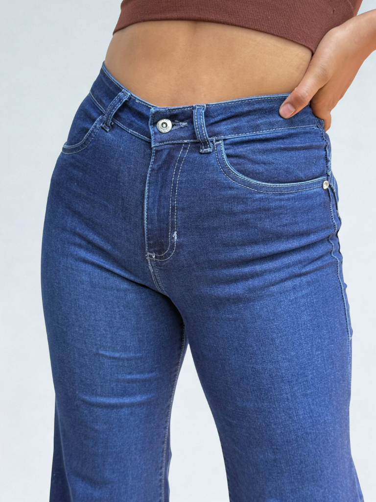 Foto 3 pulgar | Jeans Obs Dama Wide Leg Mezclilla Azul Oscuro