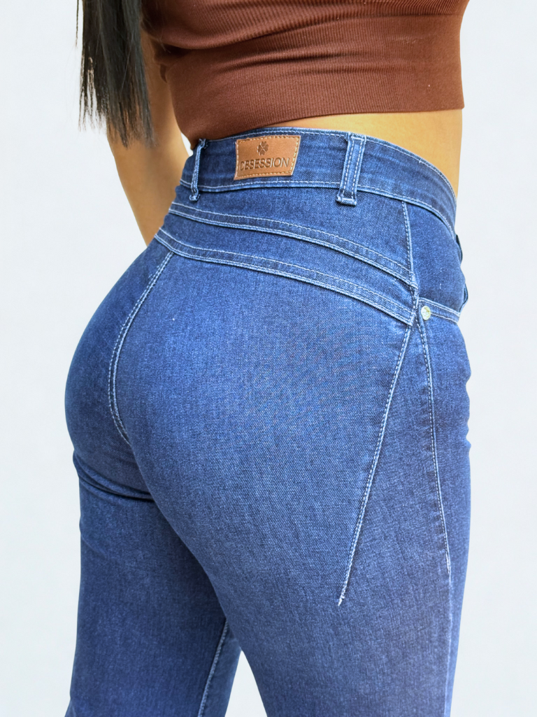 Foto 4 pulgar | Jeans Obs Dama Wide Leg Mezclilla Azul Oscuro