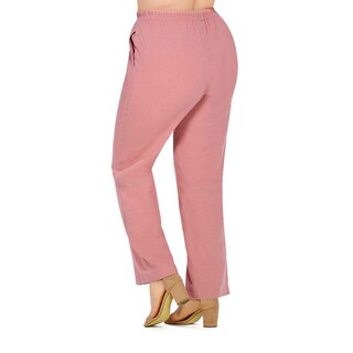 Foto 3 | Pantalones Mundo Terra color Rosa de Pierna Ancha con Bolsillos para Mujer