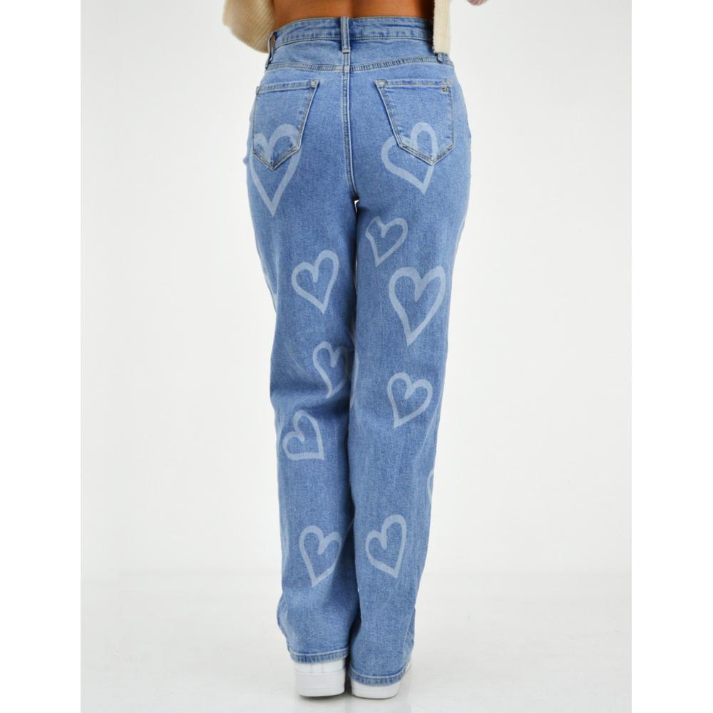 Foto 2 | Jeans Wide Leg Corazón Balam Roman Fashion Azul