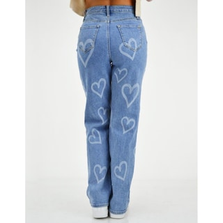 Foto 2 | Jeans Wide Leg Corazón Balam Roman Fashion Azul