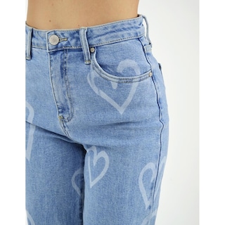 Foto 3 | Jeans Wide Leg Corazón Balam Roman Fashion Azul