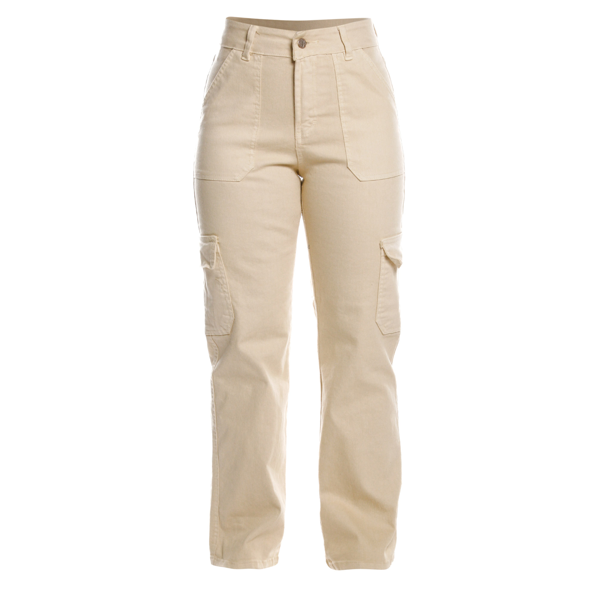 Foto 5 pulgar | Mom Jeans Cargo Pineda Jeans Tiro Alto Beige