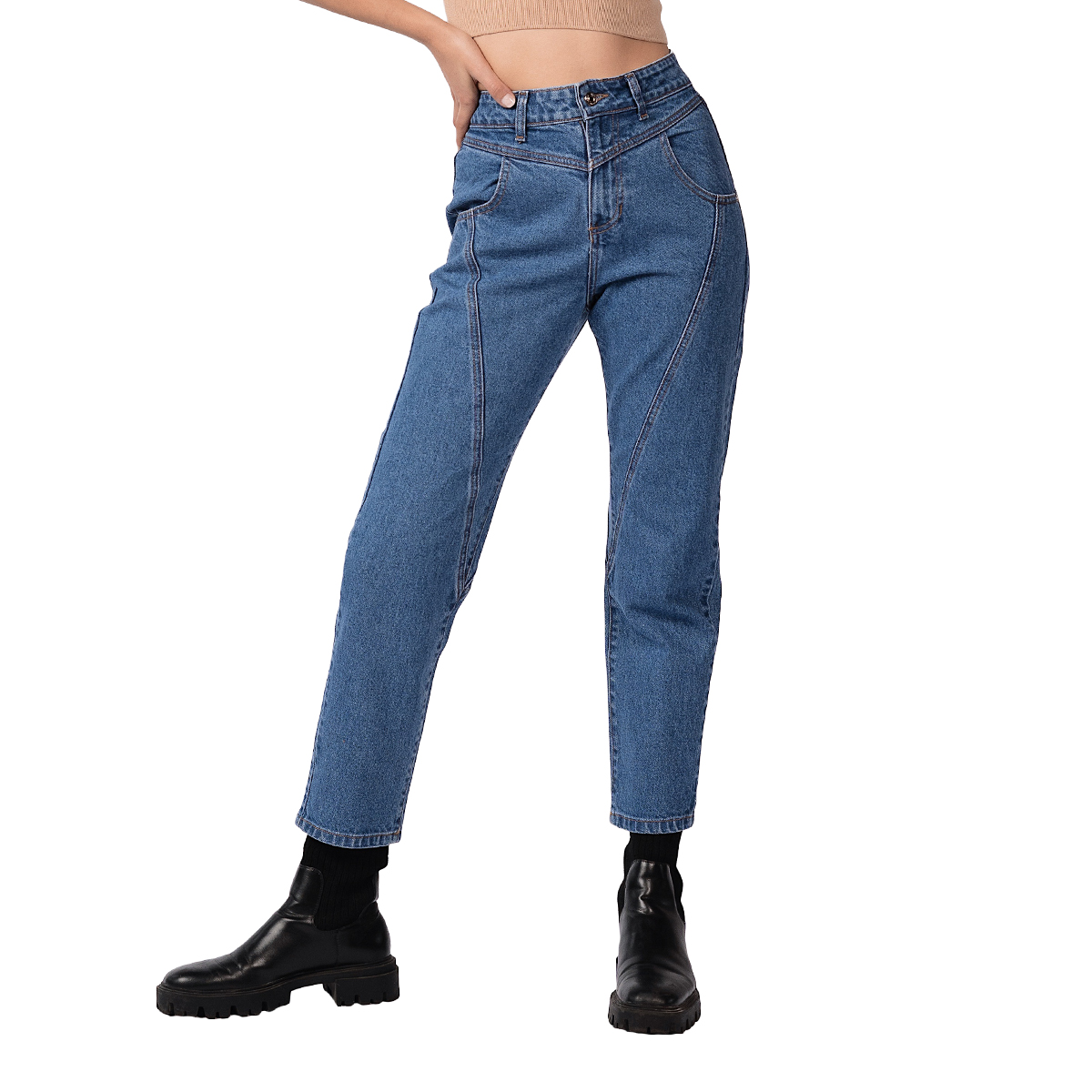Mom Jeans Mchk  Azul para Mujer