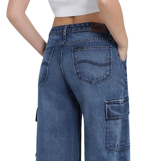 Foto 5 | Jeans Lee Wide Leg 441 Azul para Mujer