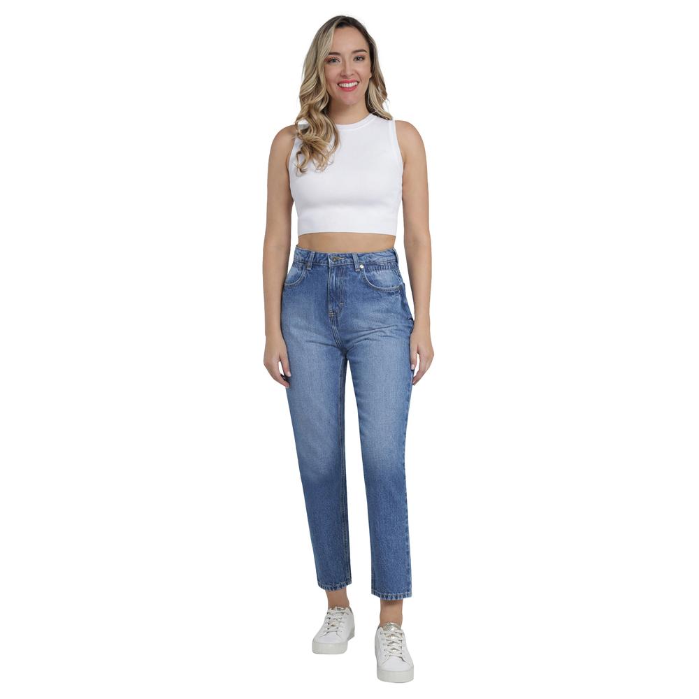 Foto 5 pulgar | Jeans Lee Mom Fit 441 Azul para Mujer