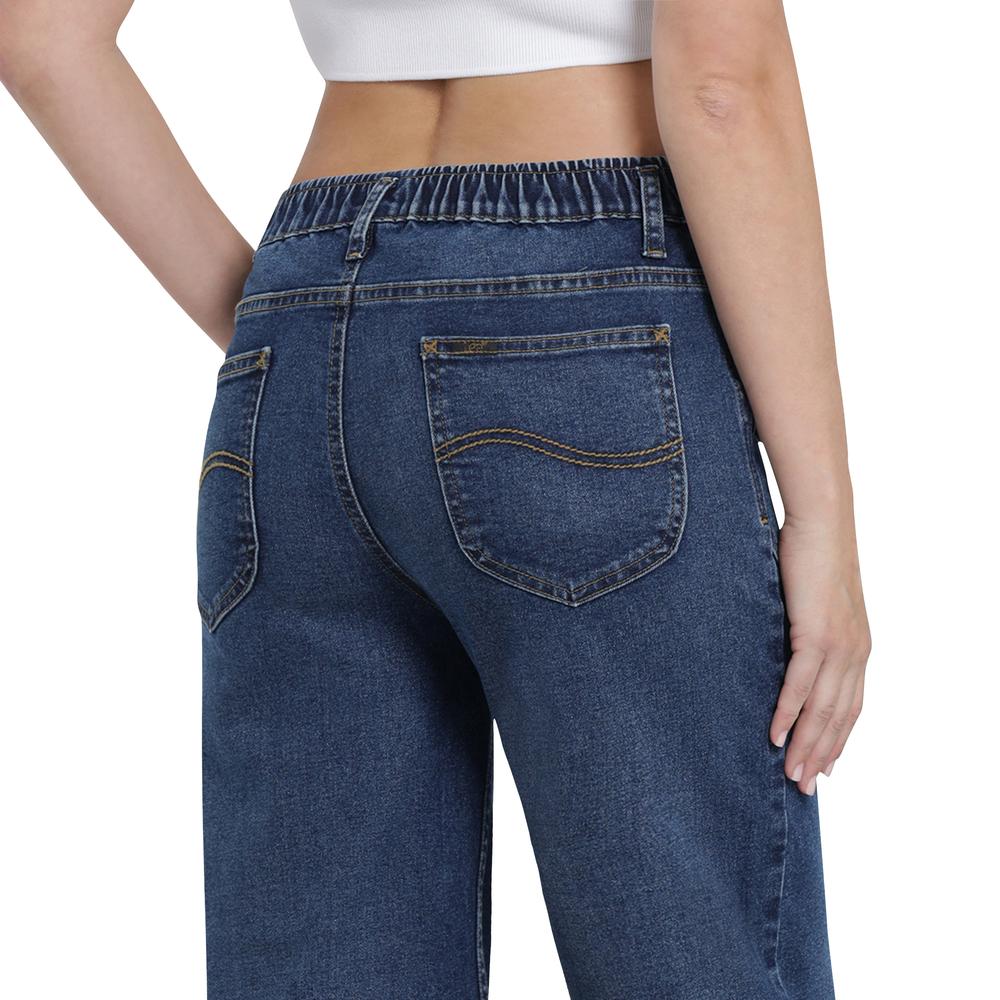 Foto 6 pulgar | Jeans Lee Wide Leg 440 Azul para Mujer