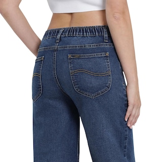 Foto 5 | Jeans Lee Wide Leg 440 Azul para Mujer