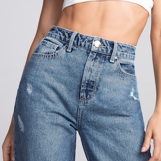 Foto 3 | Jeans Mezclilla Mujer Pantalon Mom Cintura Alta Seven Jeans