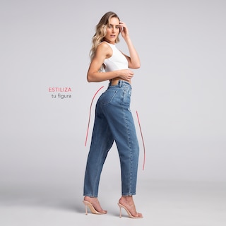 Foto 6 | Jeans Mezclilla Mujer Pantalon Mom Cintura Alta Seven Jeans