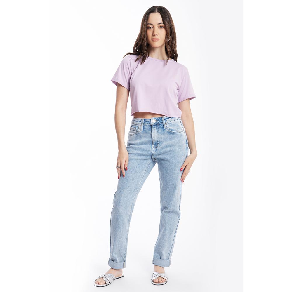 Mom Jeans De Mezclilla Juvenil, 6850 (mezclilla Tono Claro) Azul