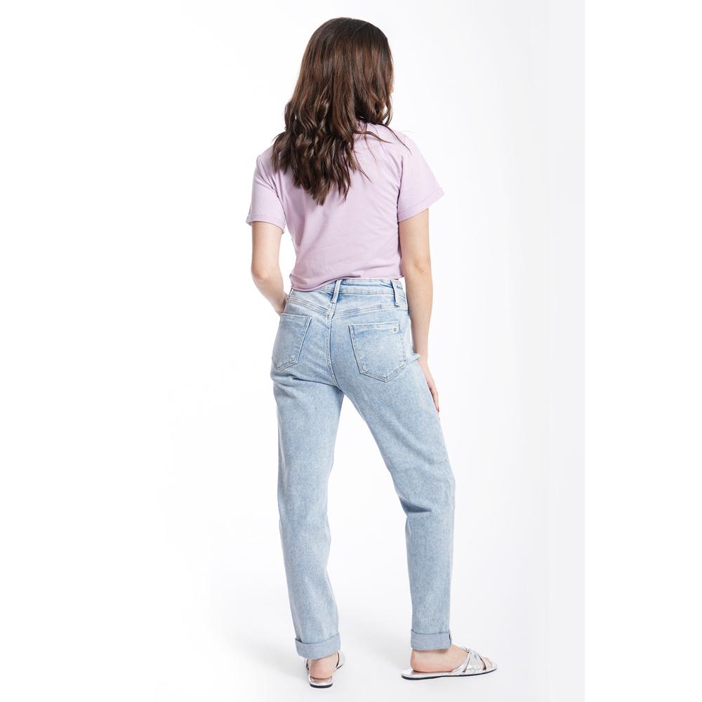 Foto 4 pulgar | Mom Jeans De Mezclilla Juvenil, 6850 (mezclilla Tono Claro) Azul