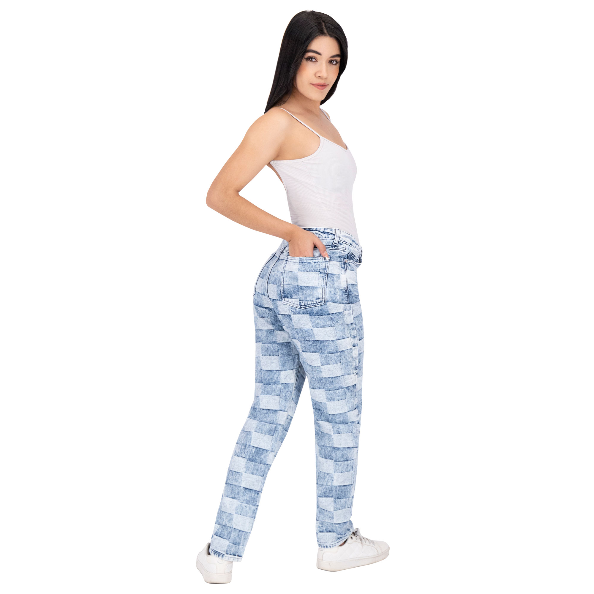 Foto 5 pulgar | Pantalón Mom Britos Jeans Mujer Mezclilla Azul 024498