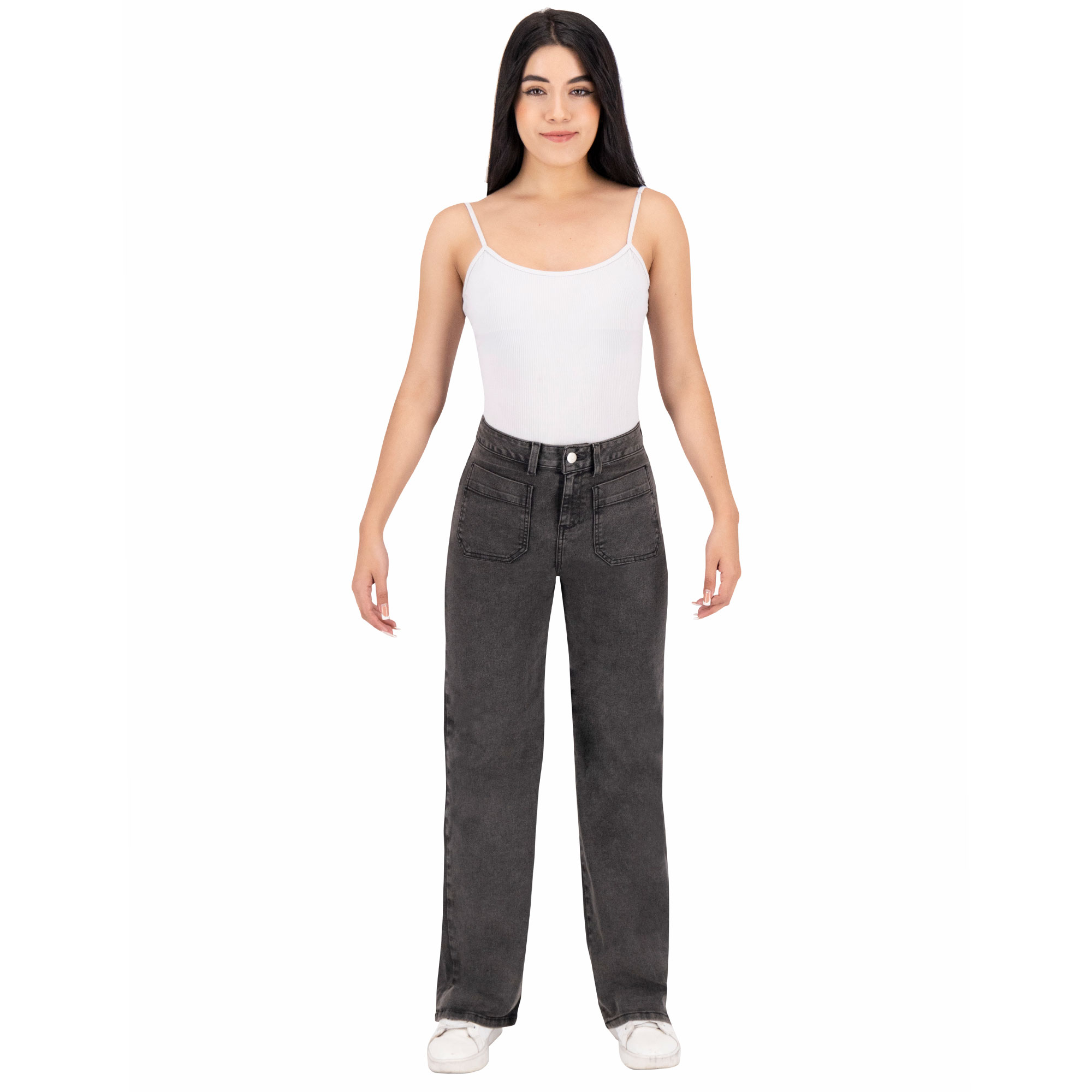 Foto 4 pulgar | Pantalón Mom Britos Jeans Mujer Mezclilla Negro 025209