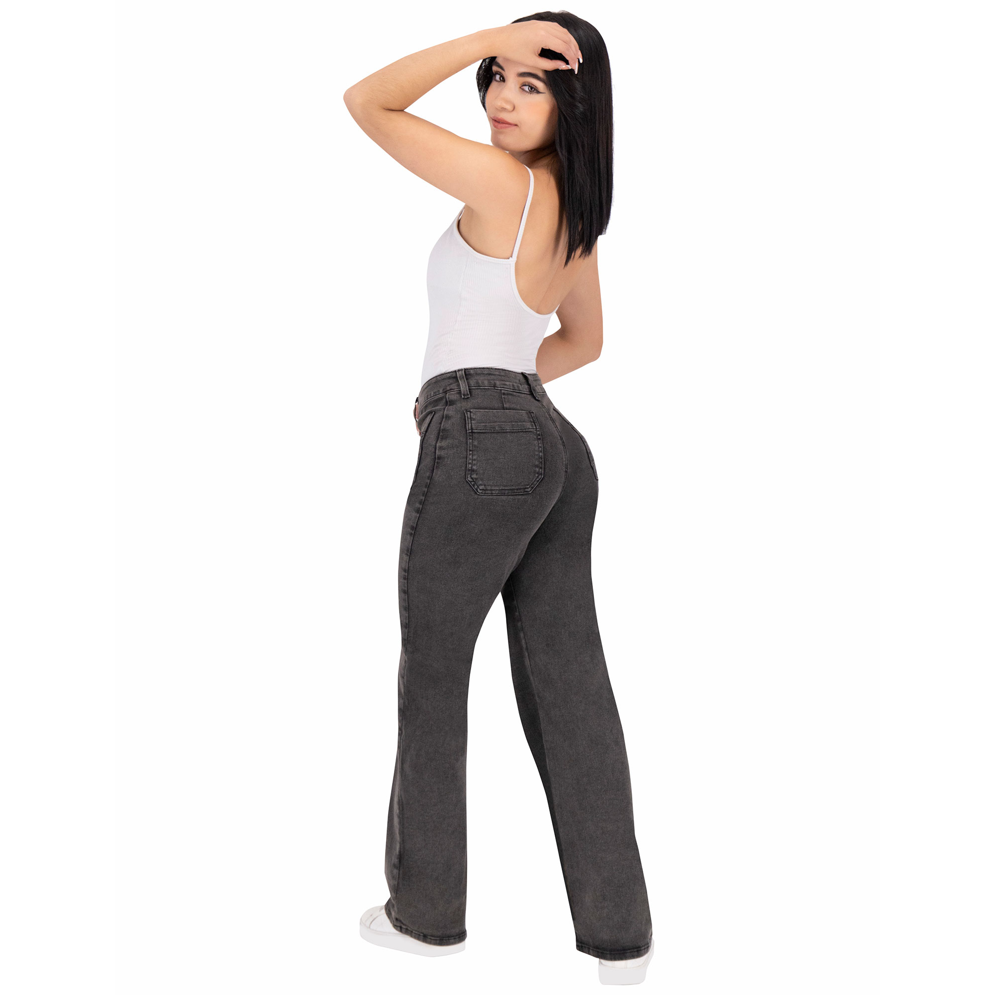 Foto 5 pulgar | Pantalón Mom Britos Jeans Mujer Mezclilla Negro 025209