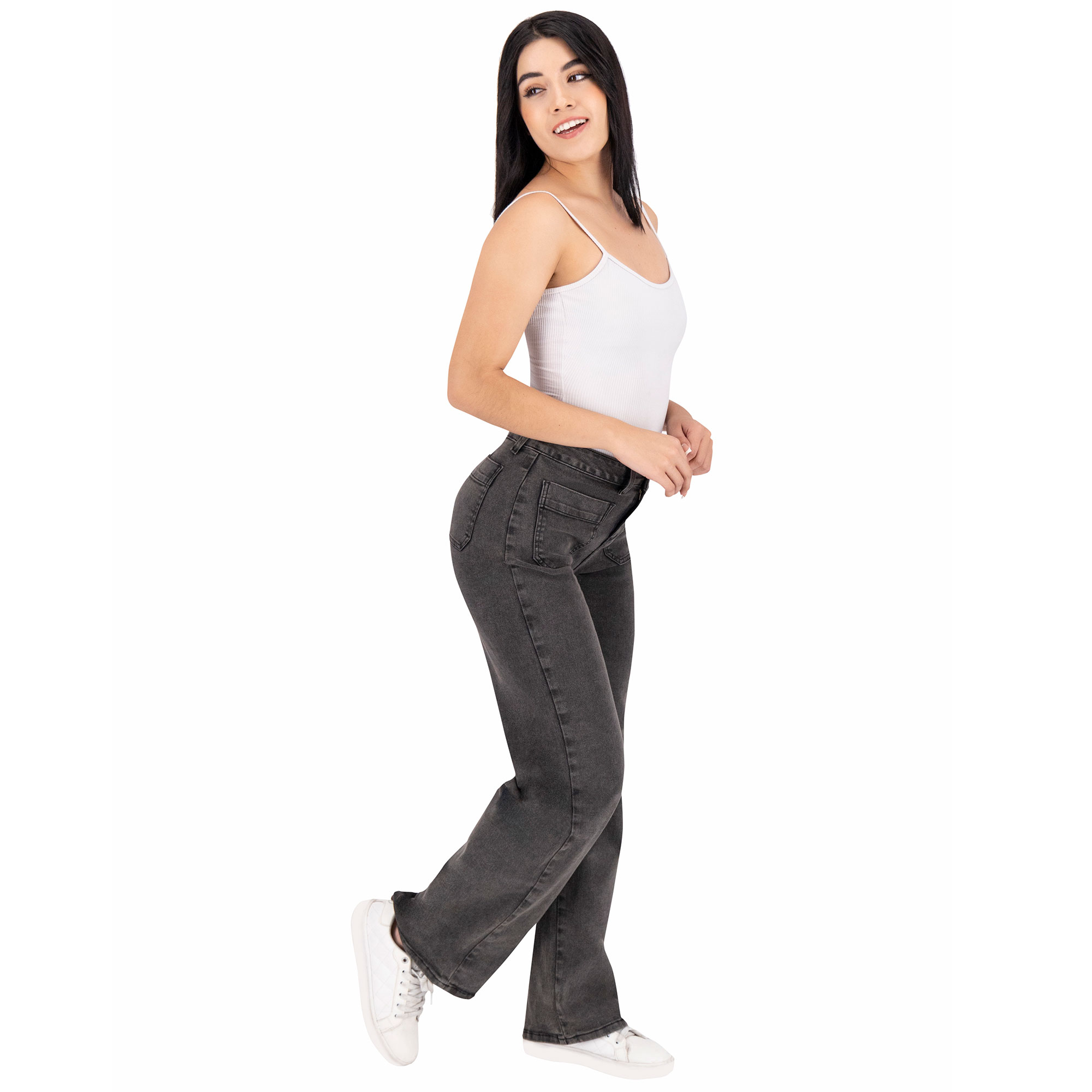 Foto 6 pulgar | Pantalón Mom Britos Jeans Mujer Mezclilla Negro 025209