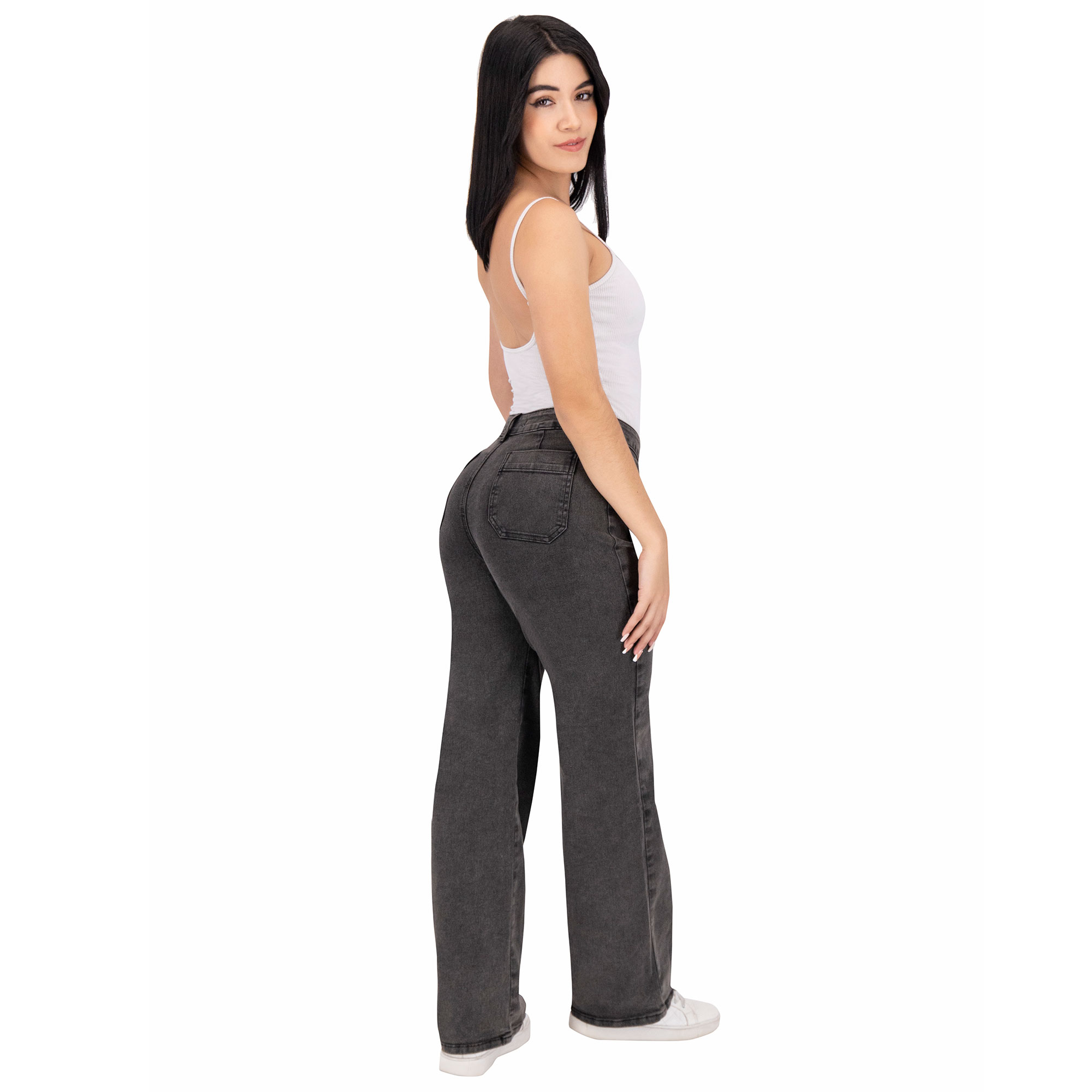 Foto 7 pulgar | Pantalón Mom Britos Jeans Mujer Mezclilla Negro 025209