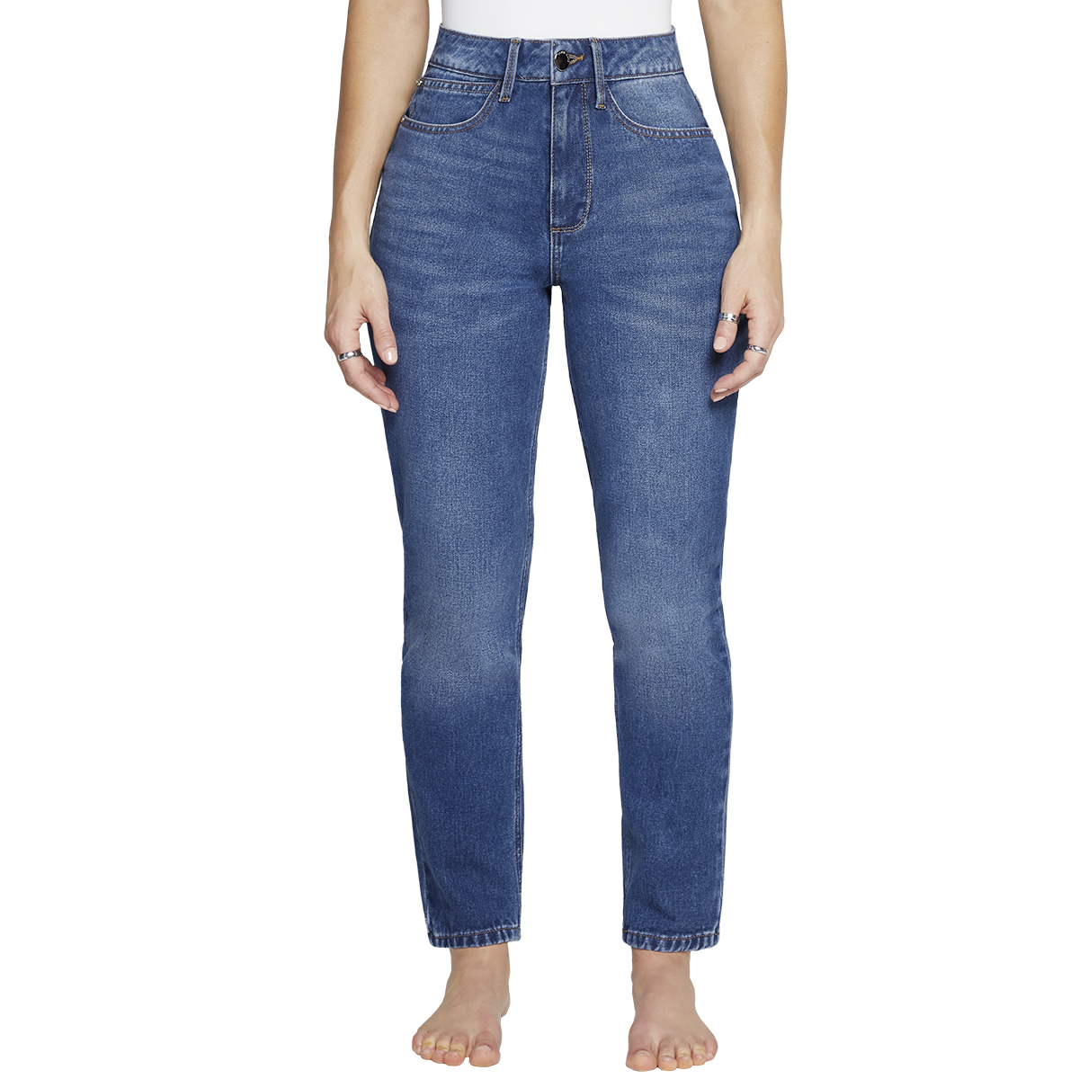 Foto 2 pulgar | Jeans Mom Slim Mujer Cintura Alta Seven Jeans 4236stob