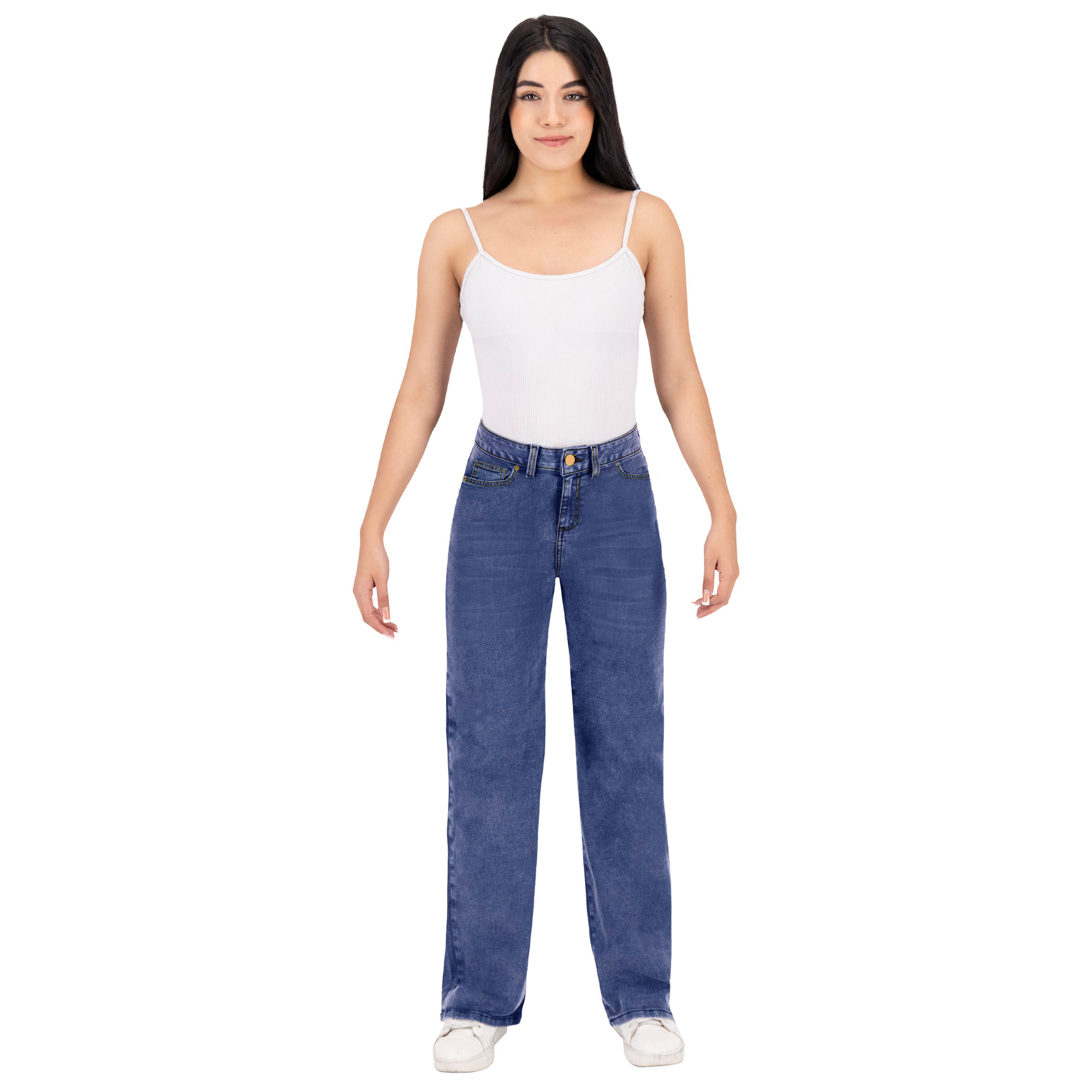 Foto 4 pulgar | Pantalón Mom Britos Jeans Mujer Mezclilla Azul 025627