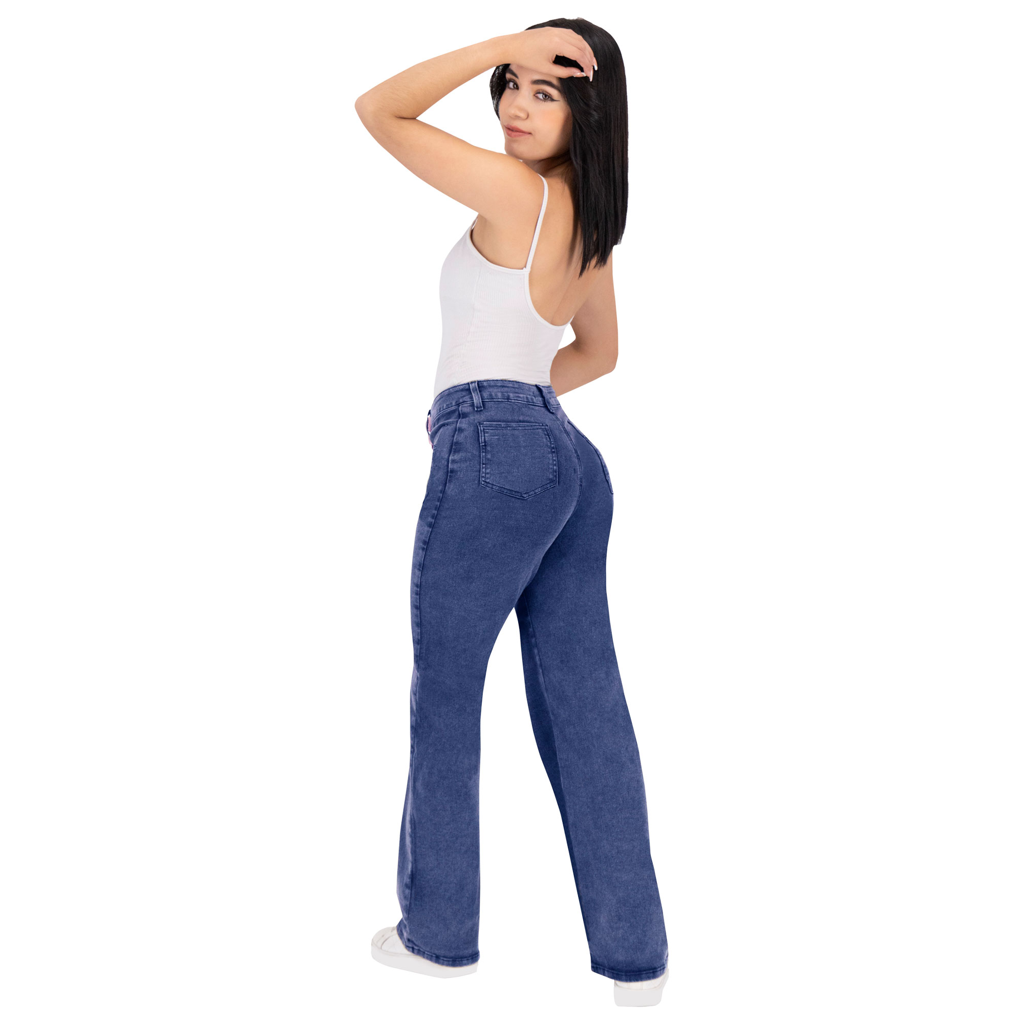 Foto 4 | Pantalón Mom Britos Jeans Mujer Mezclilla Azul 025627
