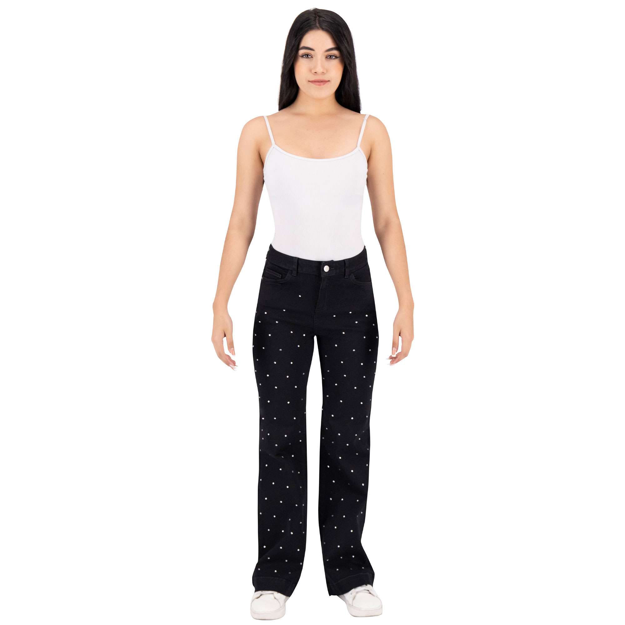 Foto 4 pulgar | Pantalón Mom Britos Jeans Mujer Mezclilla Negro 025507