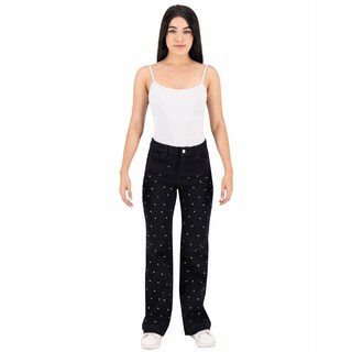 Foto 3 | Pantalón Mom Britos Jeans Mujer Mezclilla Negro 025507