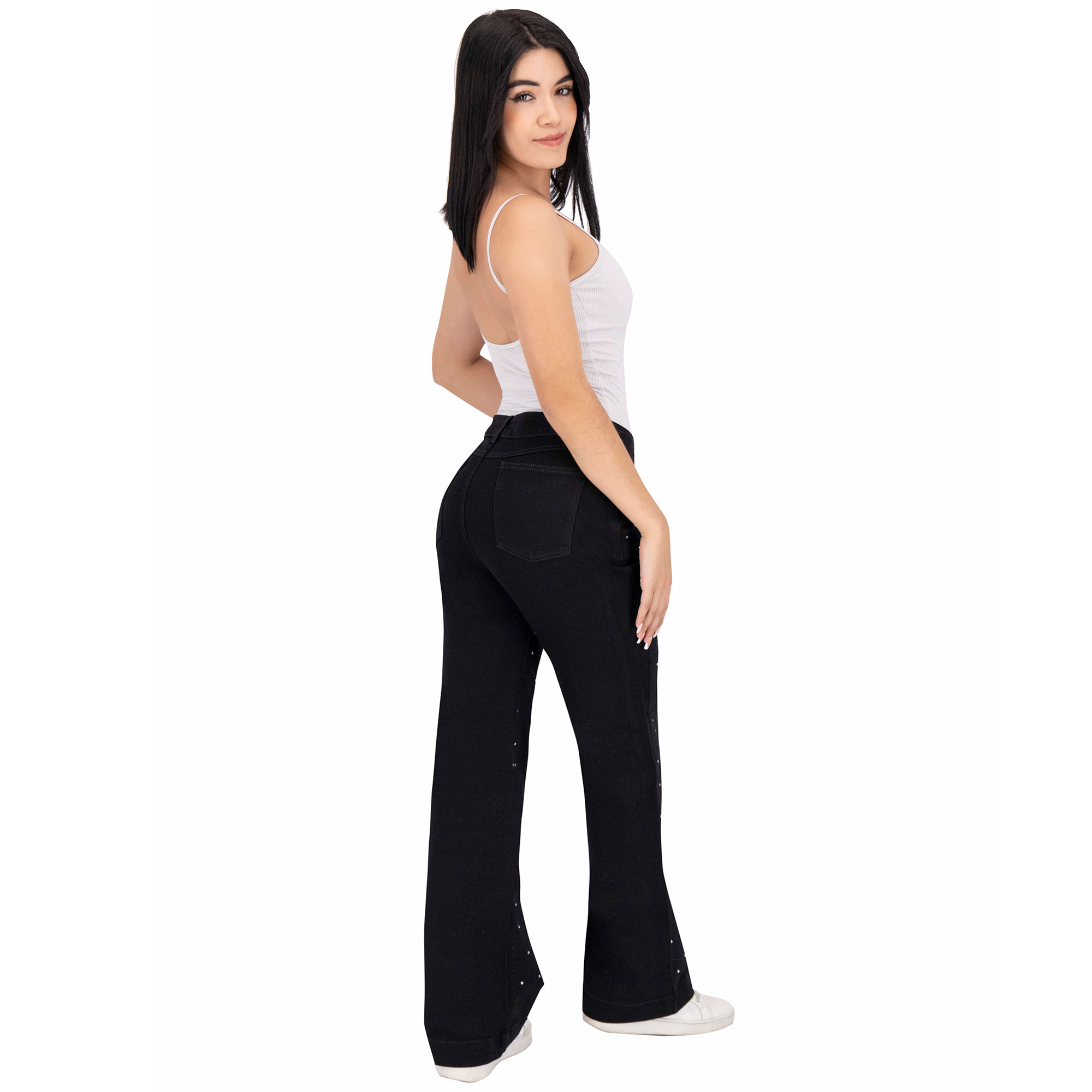 Foto 5 pulgar | Pantalón Mom Britos Jeans Mujer Mezclilla Negro 025507