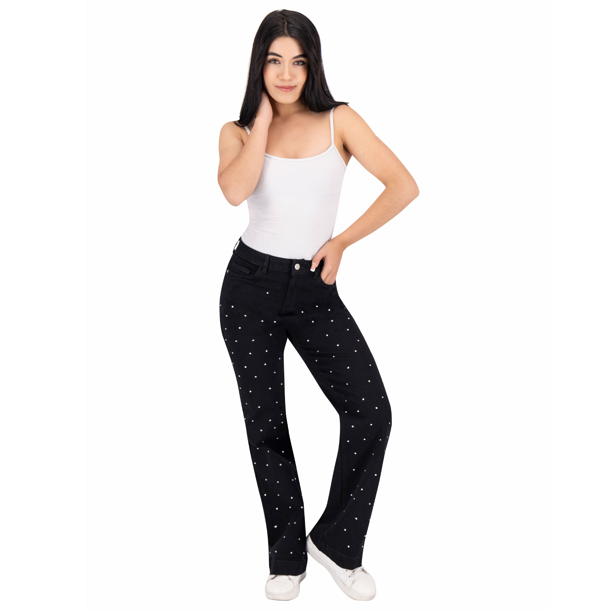 Foto 6 pulgar | Pantalón Mom Britos Jeans Mujer Mezclilla Negro 025507