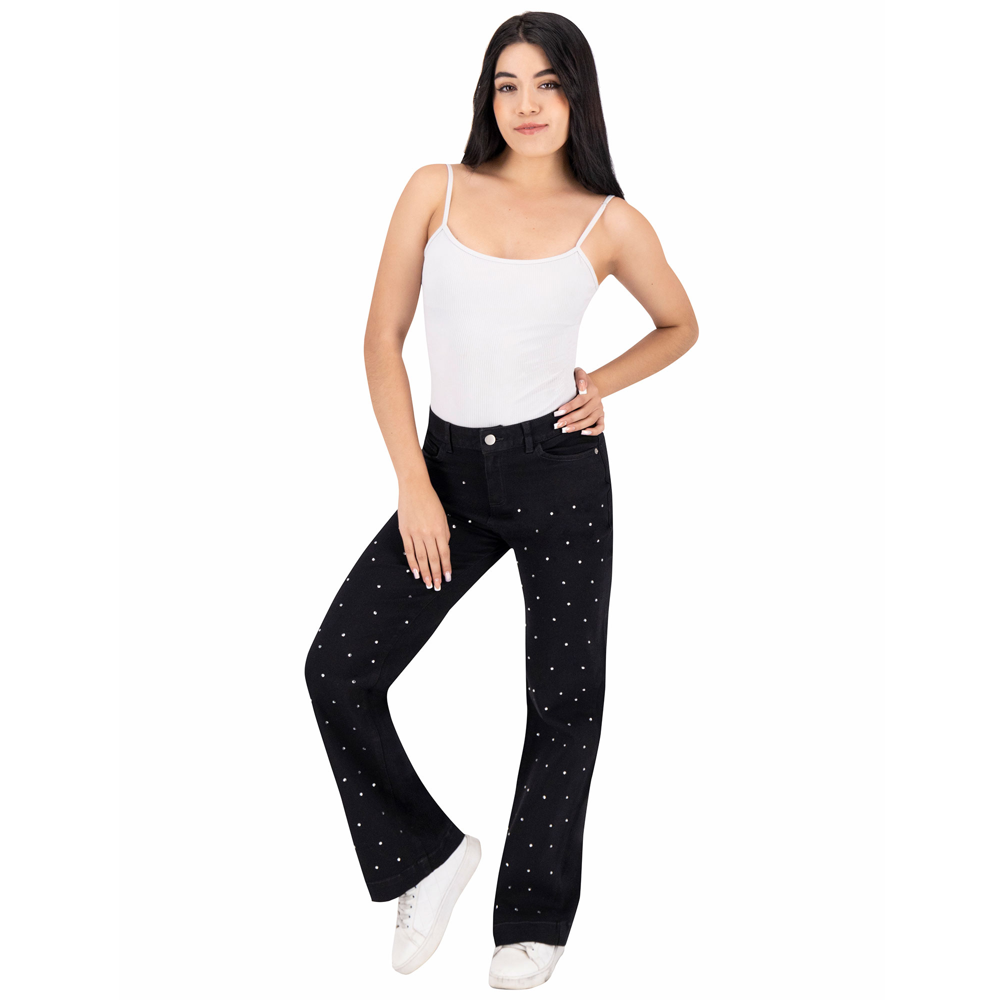 Foto 8 pulgar | Pantalón Mom Britos Jeans Mujer Mezclilla Negro 025507