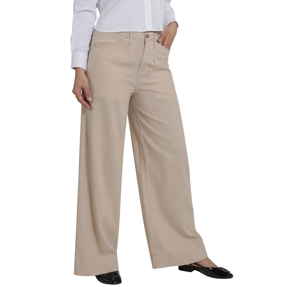 Foto 3 pulgar | Jeans Lee Mujer Quality Genuine Wide Leg 775 Cafe