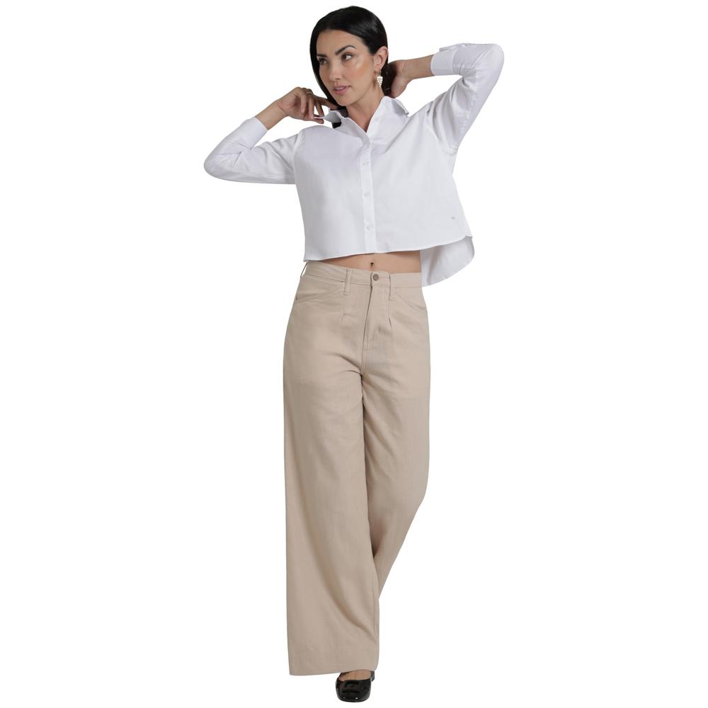 Foto 5 pulgar | Jeans Lee Mujer Quality Genuine Wide Leg 775 Cafe