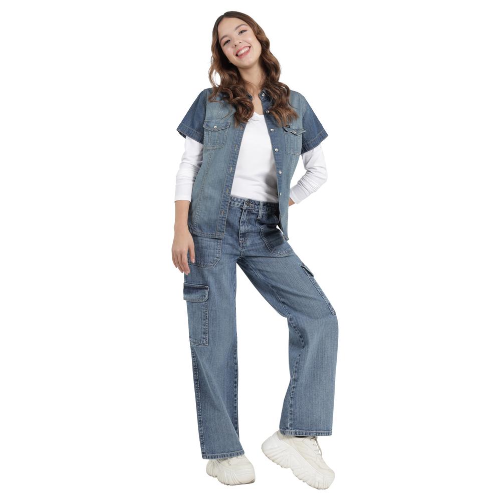 Foto 5 pulgar | Jeans Lee Mujer Xtreme Wide Leg 785 Azul