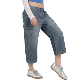 Foto 2 | Jeans Lee Mujer Xtreme Wide Leg 385 Azul