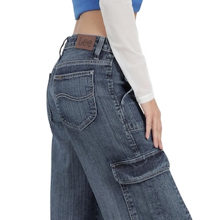 Foto 3 | Jeans Lee Mujer Xtreme Wide Leg 438 Azul