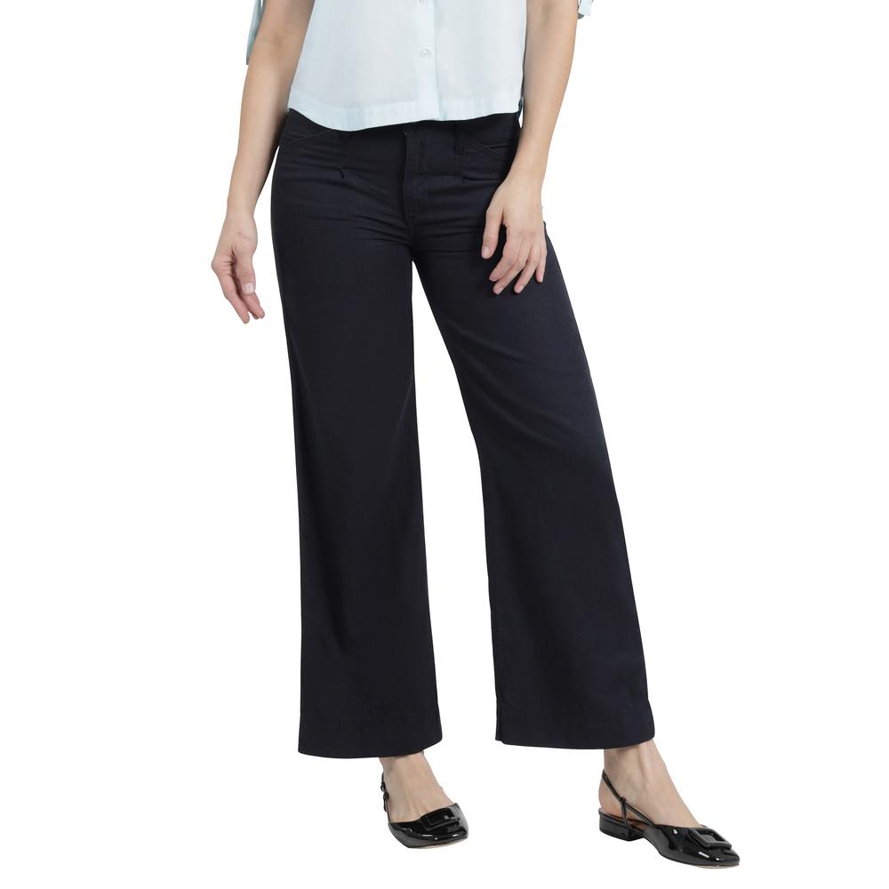 Jeans Lee Mujer Quality Genuine Wide Leg 802 Azul Marino