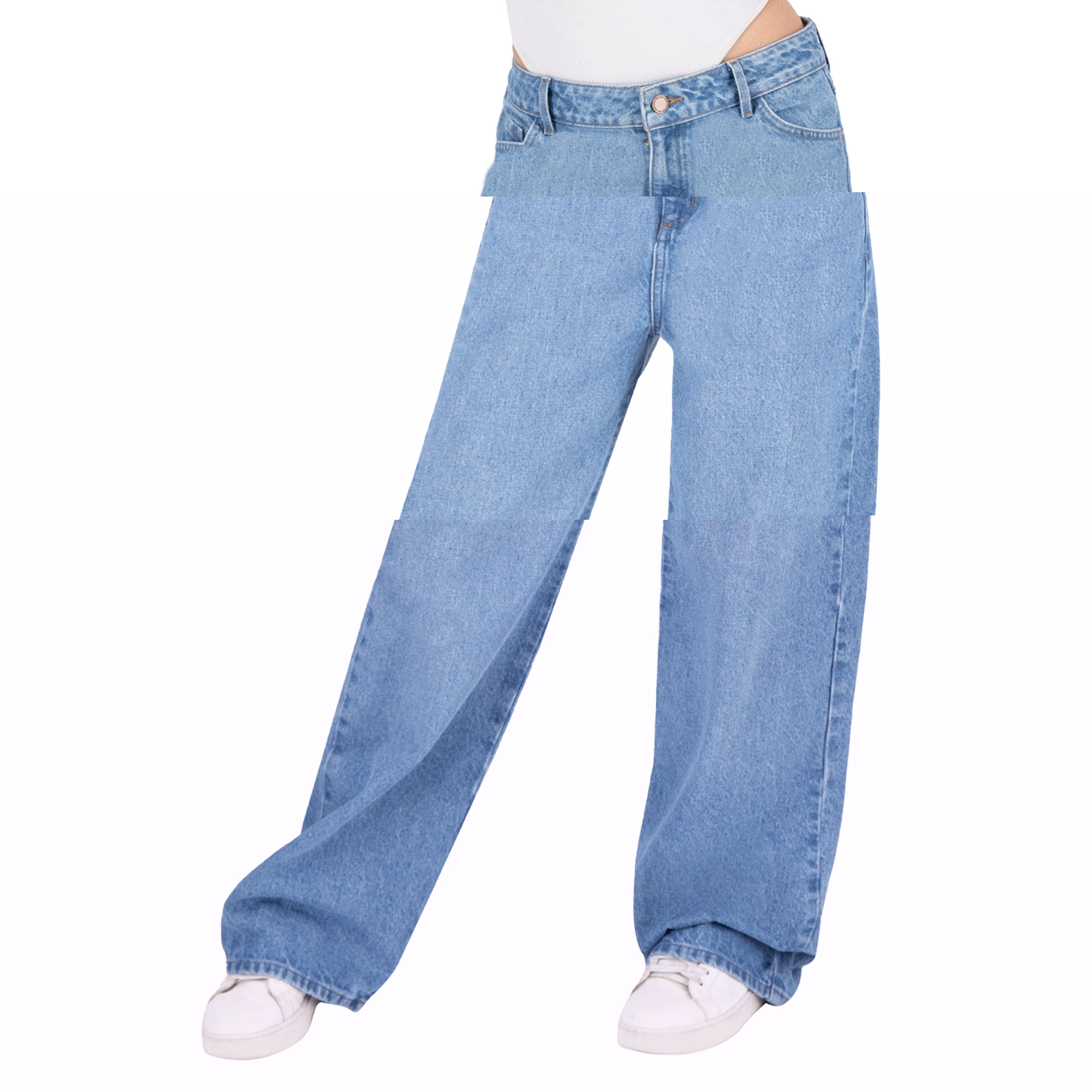 Pantalón Mom Britos Jeans Mujer Mezclilla Azul 025628