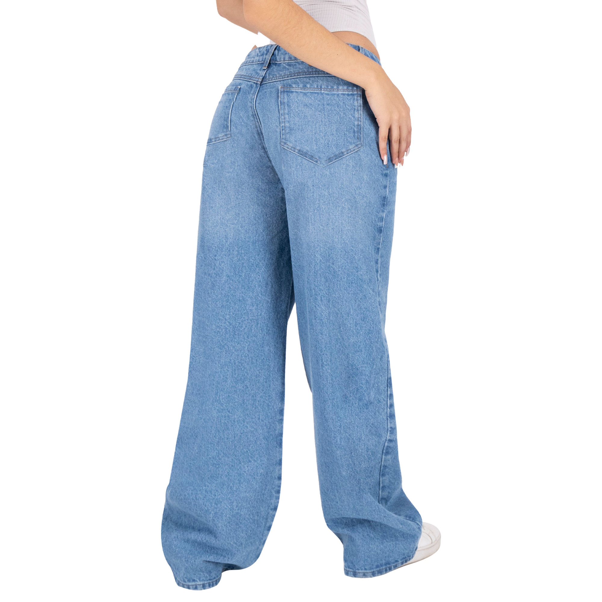 Foto 3 pulgar | Pantalón Mom Britos Jeans Mujer Mezclilla Azul 025628