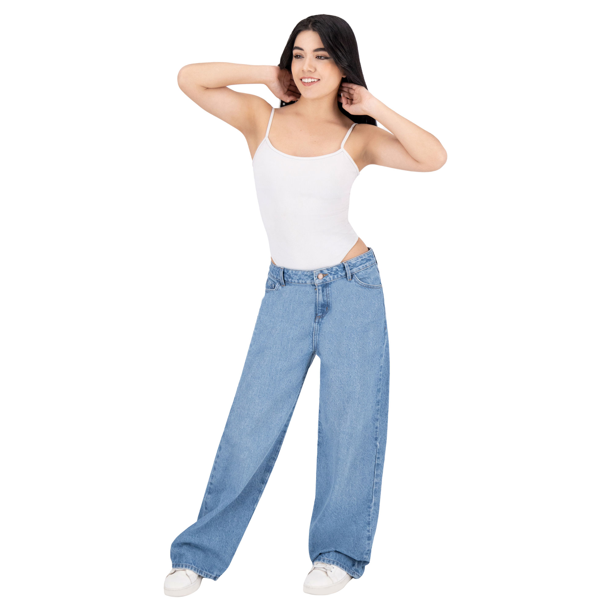 Foto 4 pulgar | Pantalón Mom Britos Jeans Mujer Mezclilla Azul 025628