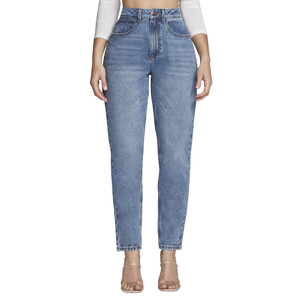 Foto 2 pulgar | Jeans Mom Slim Mujer Cintura Alta Algodon Seven Jeans 4236stme