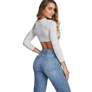 Foto 2 | Jeans Mom Slim Mujer Cintura Alta Algodon Seven Jeans 4236stme