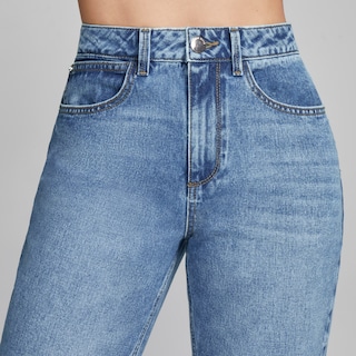 Foto 3 | Jeans Mom Slim Mujer Cintura Alta Algodon Seven Jeans 4236stme