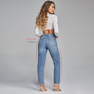 Foto 6 | Jeans Mom Slim Mujer Cintura Alta Algodon Seven Jeans 4236stme